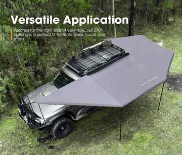 Cloud Camper - Outdoor Camping Car Side Awning Tent 270 Degree Awning Free Standing 4x4 4WD Awning Tent