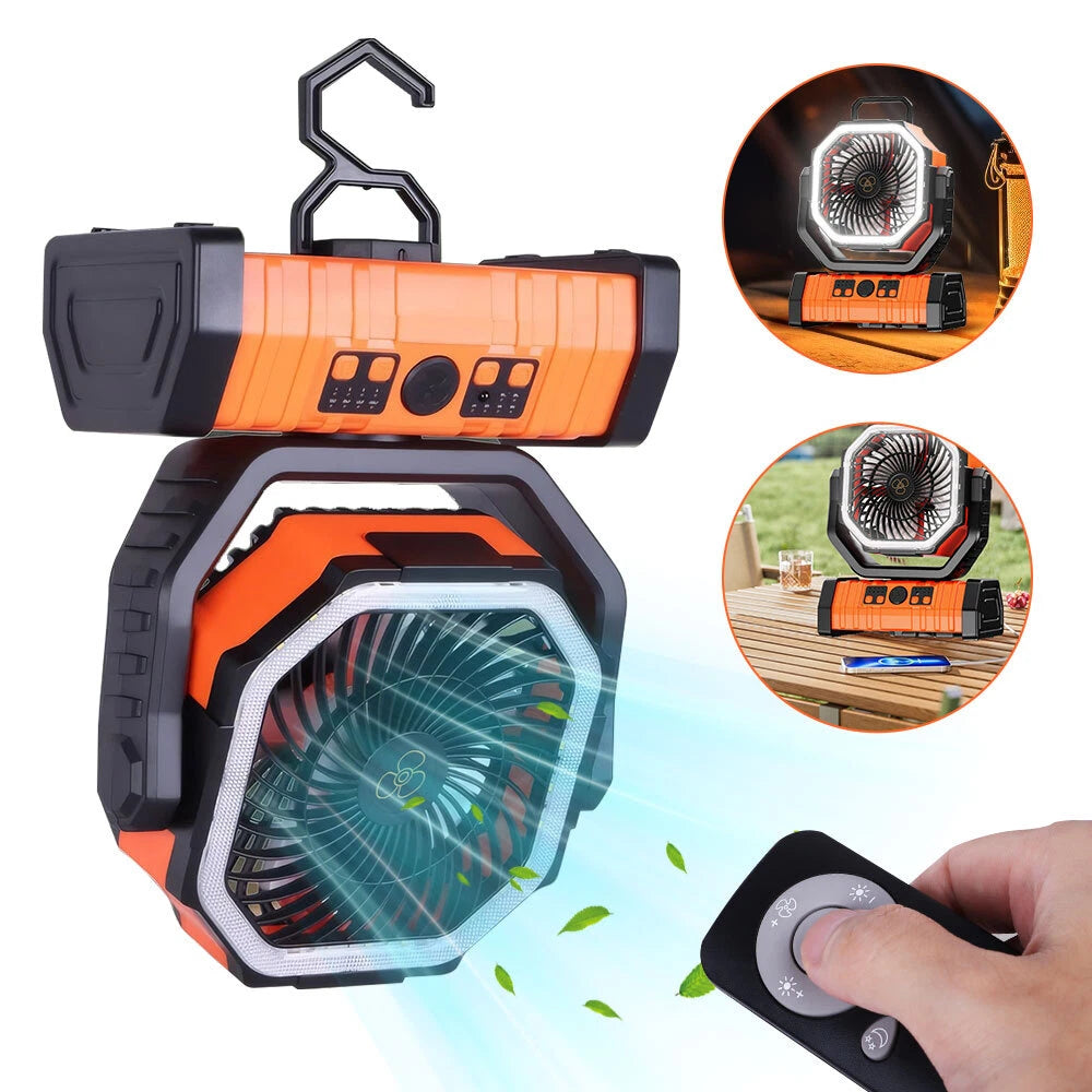 Portable Camping Fan & LED Lantern
