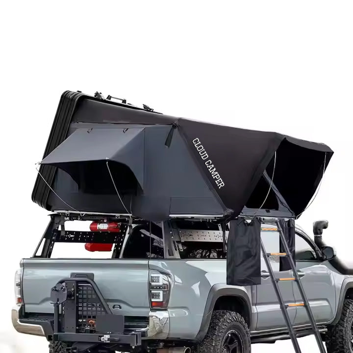Cloud Camper Kalbarri Z 4-Person Hard Shell Roof-top tent for 4WD Camping (With Solar Panel Bracket, Mattress and Ladder)