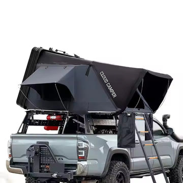Cloud Camper Kalbarri Z 4-Person Hard Shell Roof-top tent for 4WD Camping (With Solar Panel Bracket, Mattress and Ladder)
